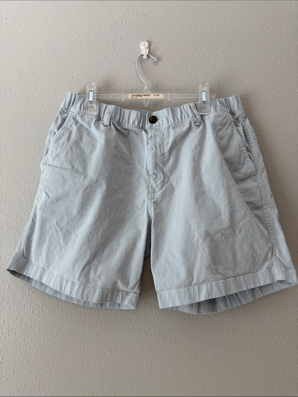 Bearbottom 7” Men's Pale Blue Flat-Front Casual Shorts